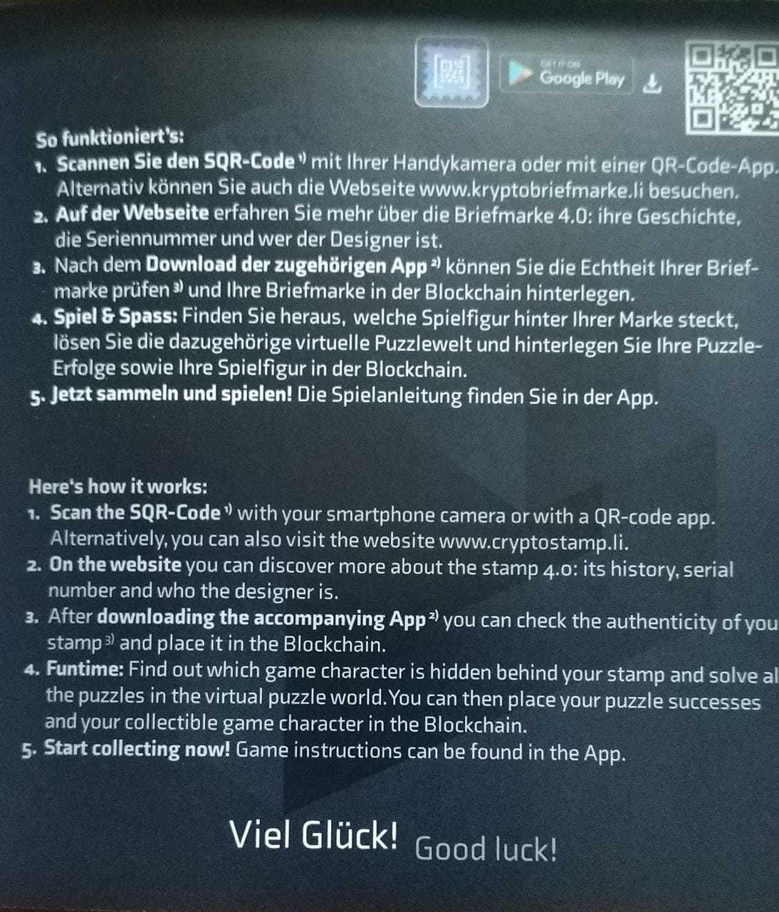 Liechtenstein Unusual crypto currency stamp-Castle