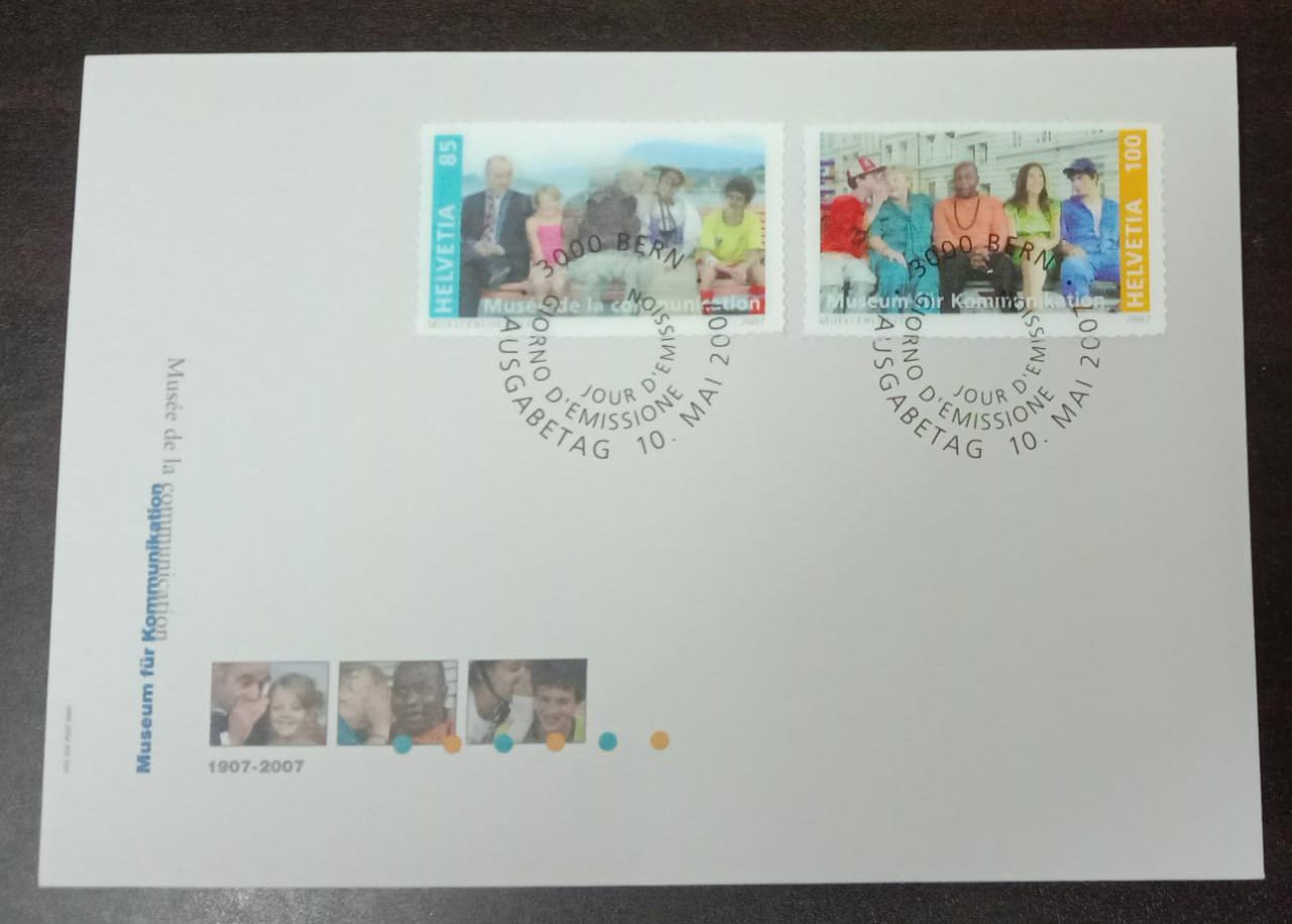 Swiss 2007 lenticular 2 value stamps FDC.