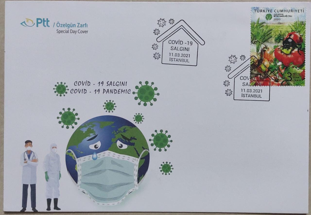 Turkey stamp on Covid19- FDC