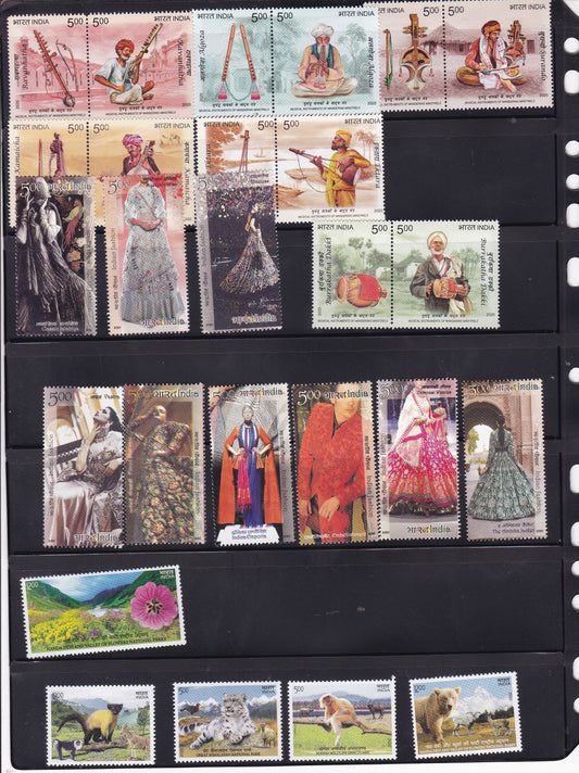 India-2020 Full Year pack MNH Stamps.