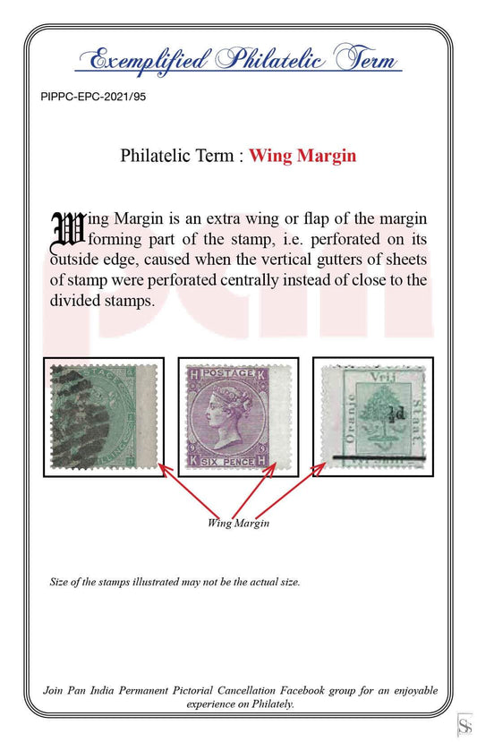 95. Today's exemplified philatelic term-Wing Margin