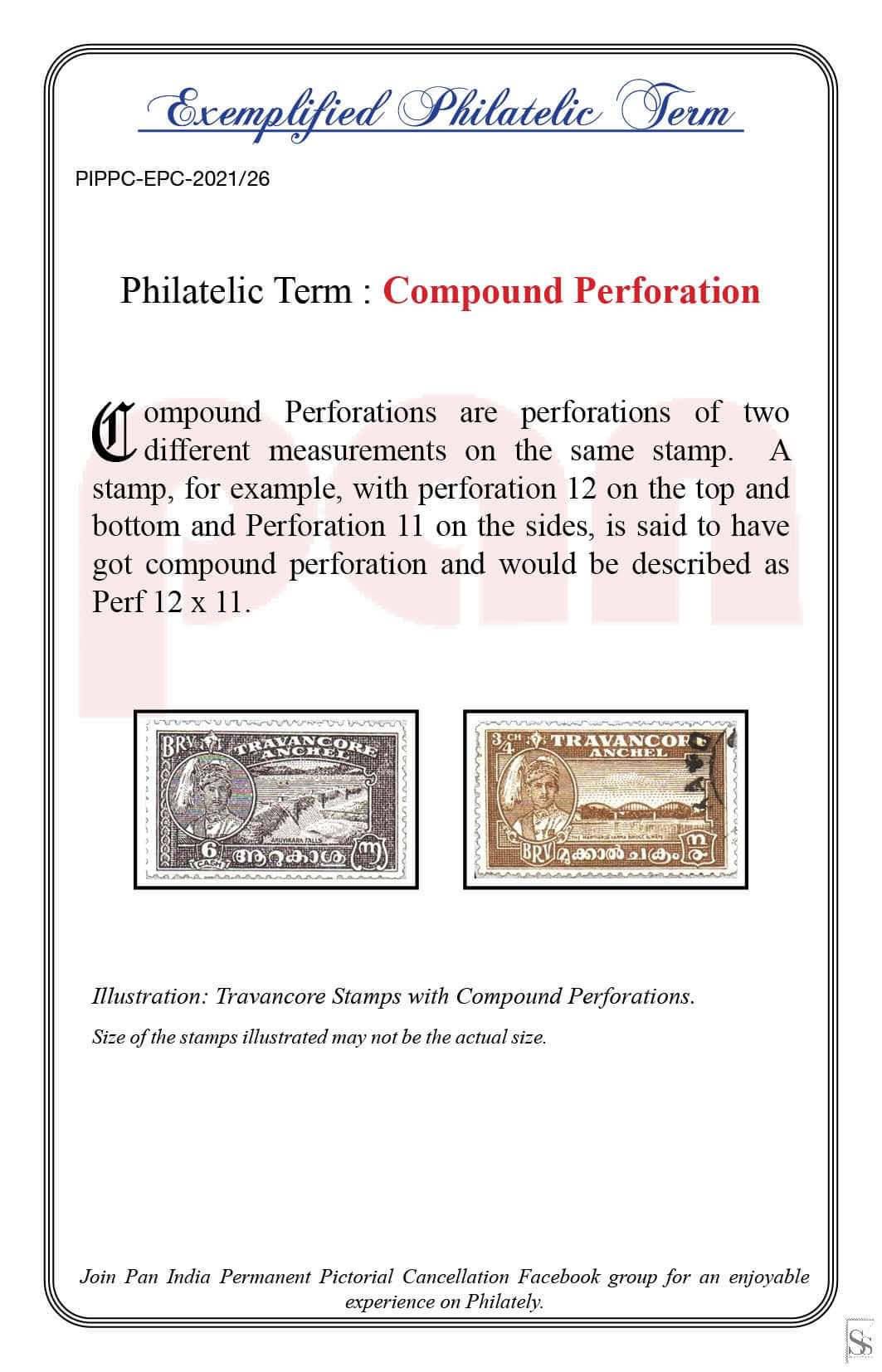 26. Today's Exemplified Philatelic term- Compound Perforation – Bharat ...