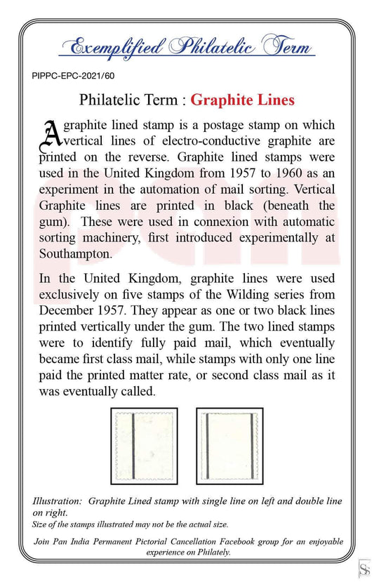 60. Today's Exemplified Philatelic term- Graphite Lines