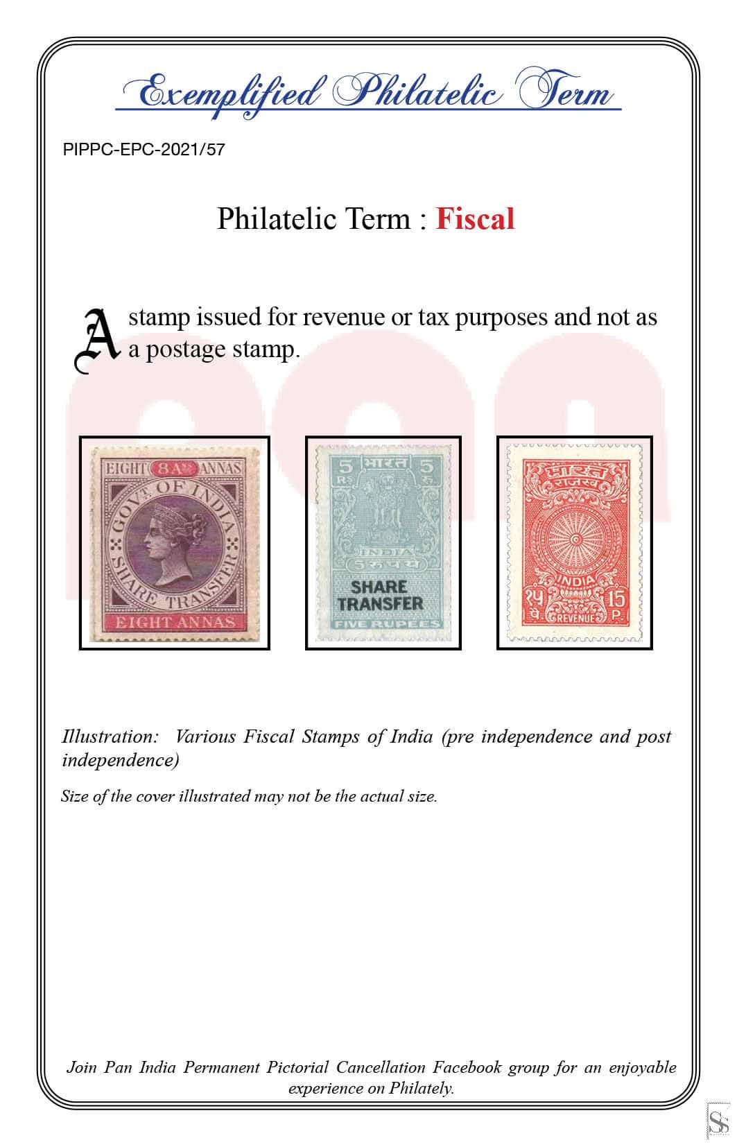57. Today's Exemplified Philatelic term- Fiscal