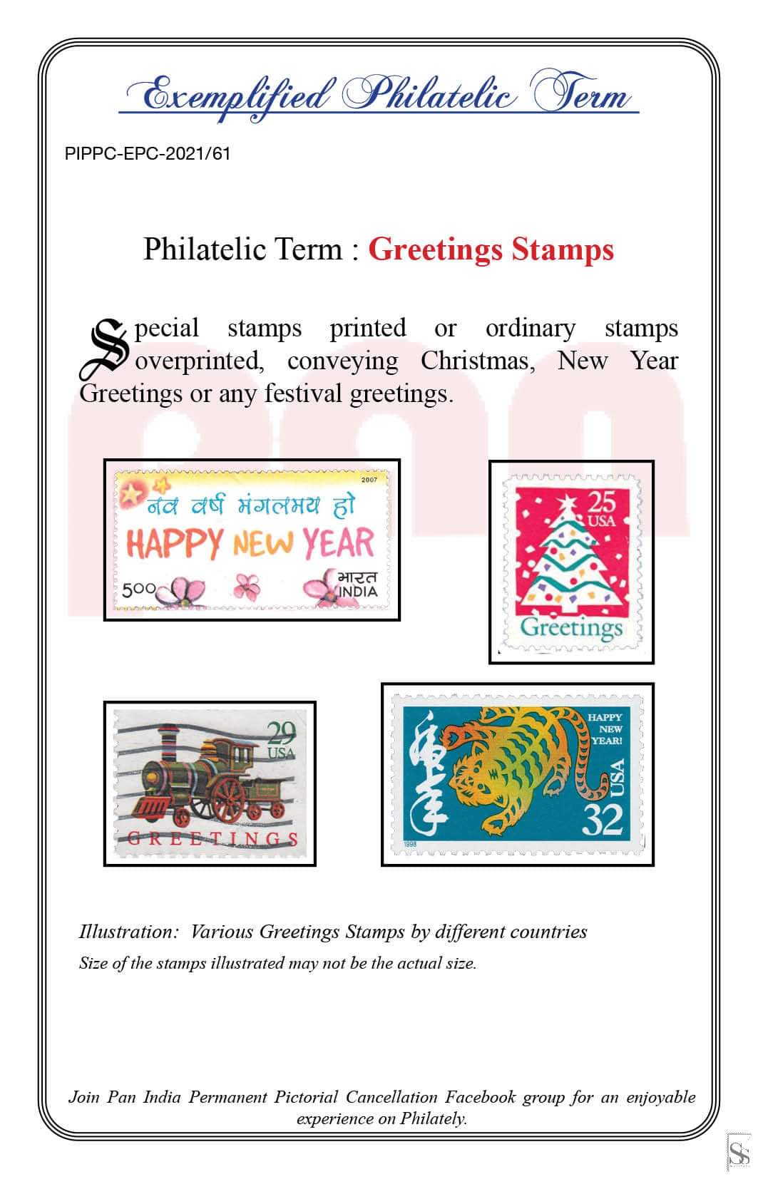 61. Today's Exemplified Philatelic term- Greetings stamps