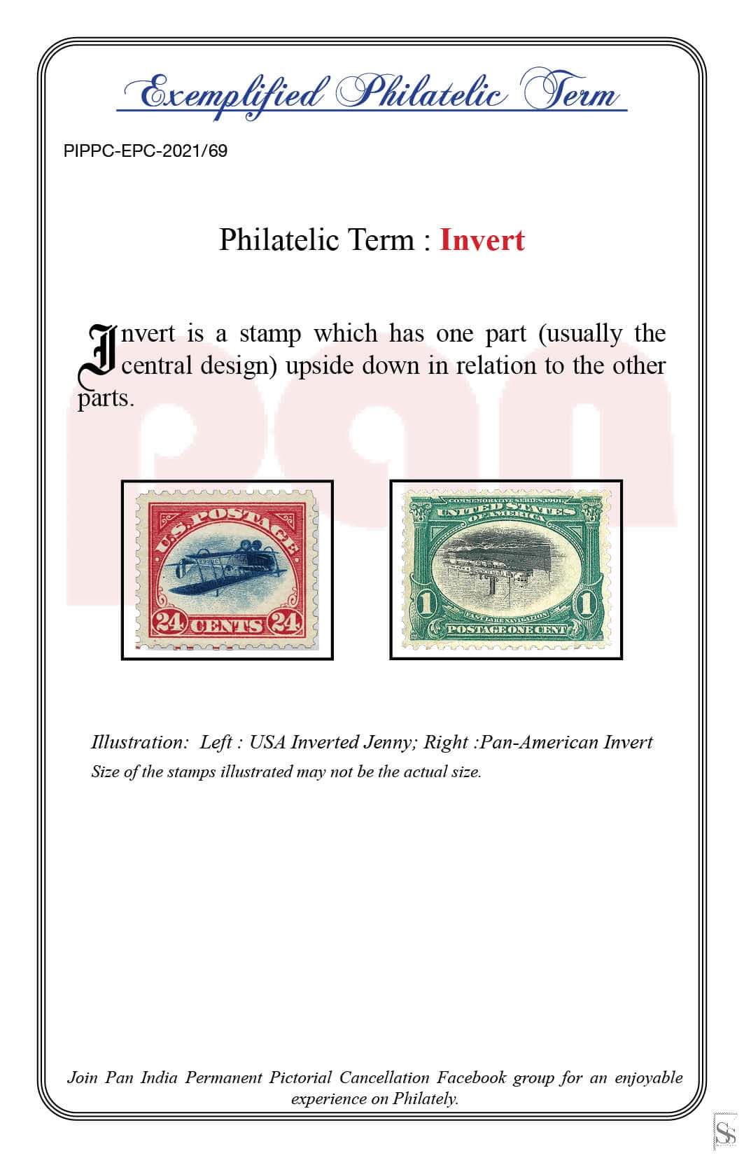 69. Today's Exemplified Philatelic term- Invert