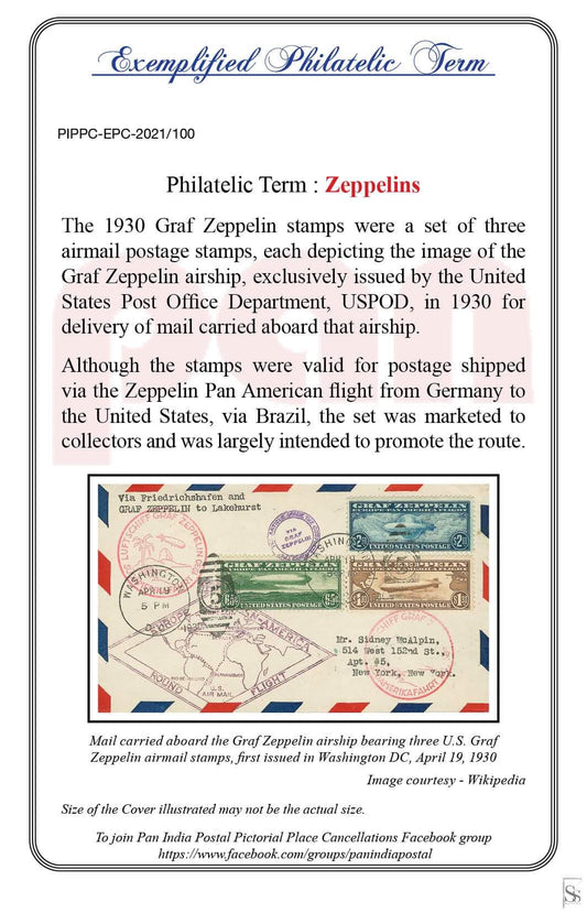 100. Today's Exemplified Philatelic term-Zeppelins