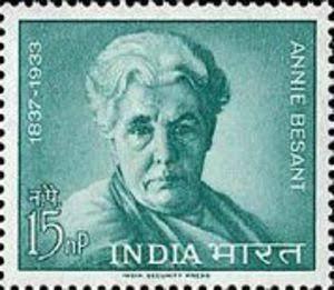 *Annie Besant,* born on 1 October 1847