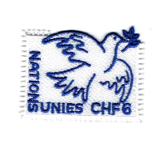 United Nations Geneva 2025 Dove of Peace embroidered stamp