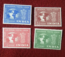India 1949 UPU mint stamp set with four denominations