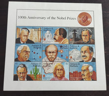 1995 Antigua and Barbuda Nobel Prize centenary stamp sheetlet