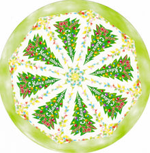 Russia round Christmas stamp sheet with tree-shaped self-adhesive stamps