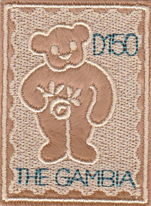 Gambia teddy bear embroidery stamp offered by Bharat Exotics