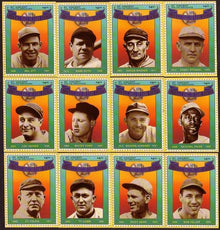 1992 St. Vincent set of 12 baseball card postage stamps with box