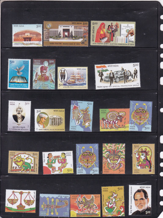 Product photograph of the India 2010 MNH stamp year pack at Bharat Exotics.