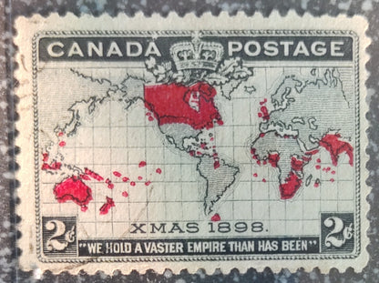 A very rare and unique stamp World's first stamp on X mas Issued in 1898 By Canada.