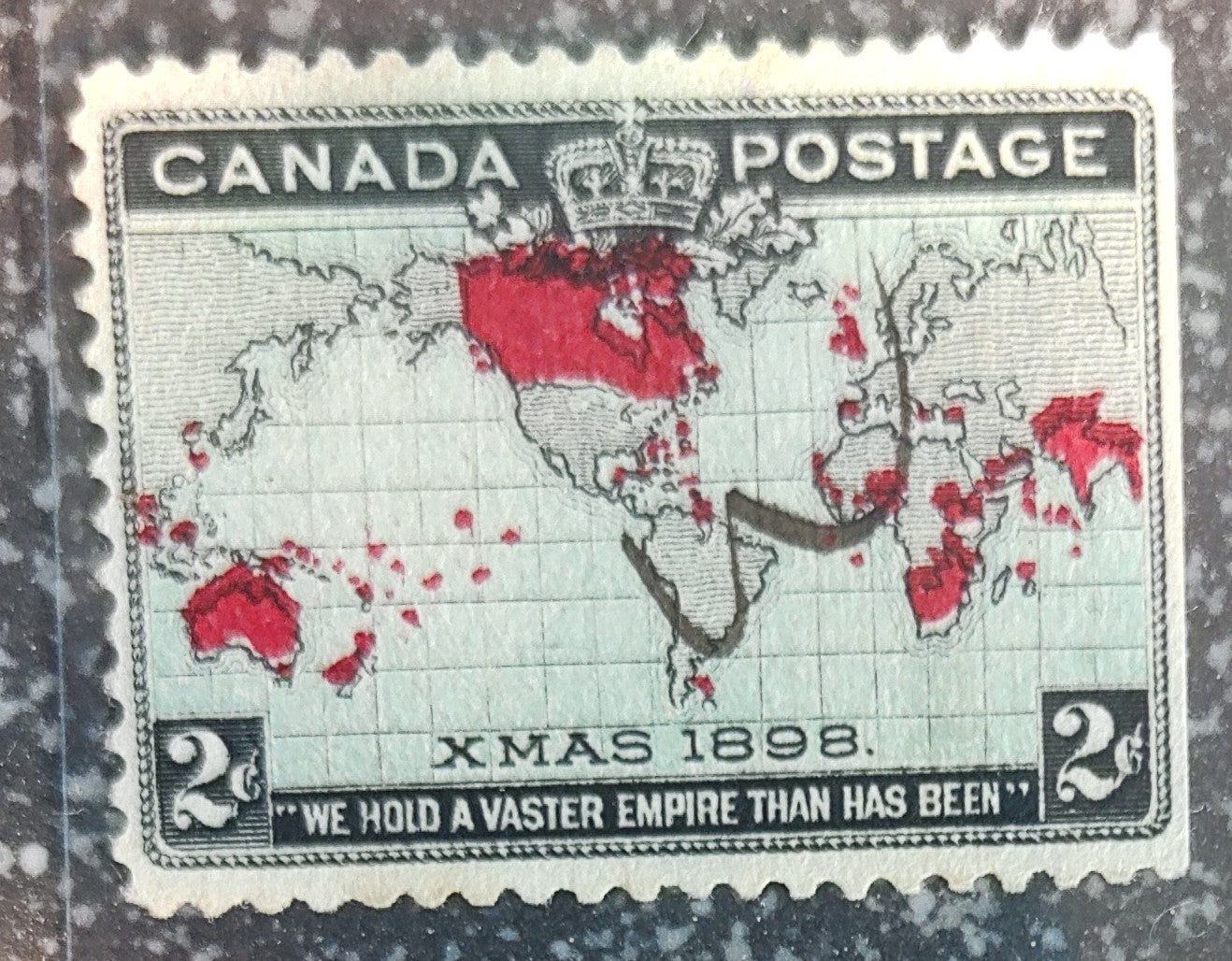 A very rare and unique stamp World's first stamp on X mas Issued in 1898 By Canada.
