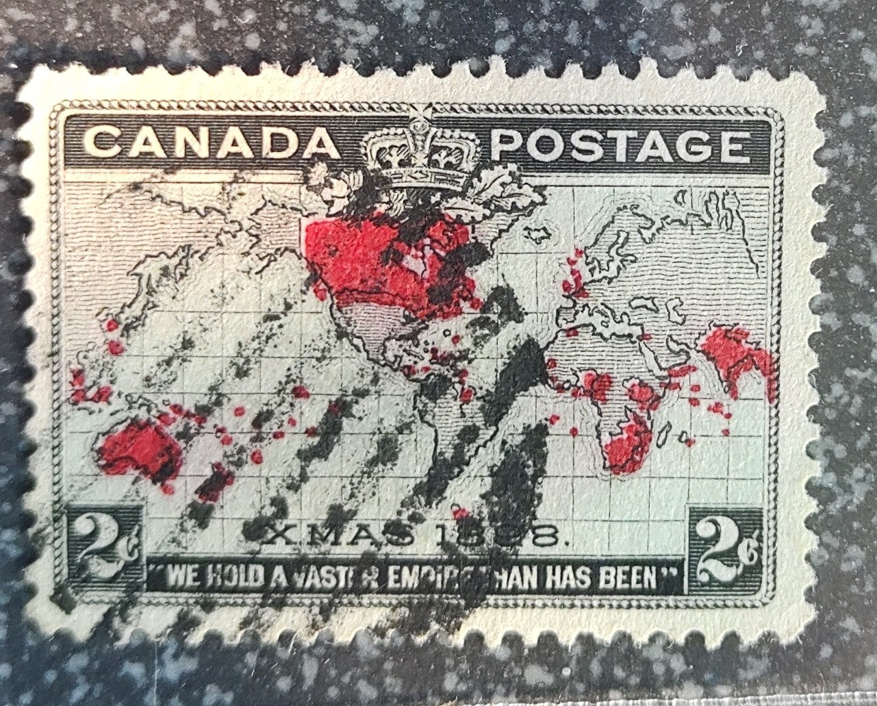 A very rare and unique stamp World's first stamp on X mas Issued in 1898 By Canada.