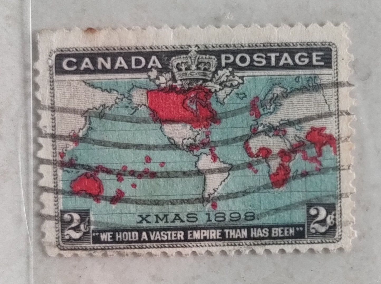 A very rare and unique stamp World's first stamp on X mas Issued in 1898 By Canada.