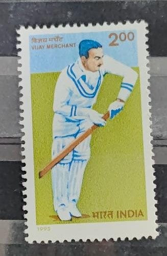 India Mint-1996 Cricketers of India - Vijay Merchant