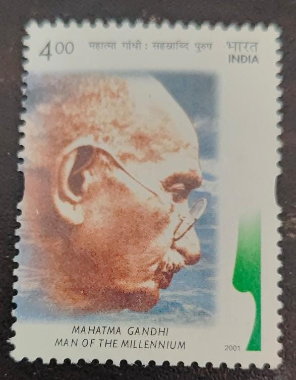 India mint-2001 Mahatma Gandhi: Man of the Millennium -Mahatma Gandhi