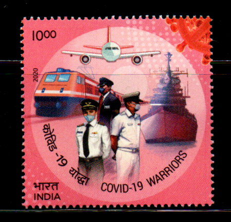 India 2020 salute to Covid -19 warriors set of 4 mint stamps