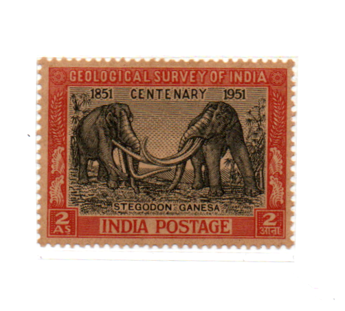 India-Centenary of geological Survey of India-Mint stamp issued in 1951