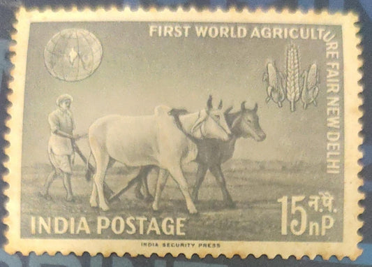 India mint-1959 World's first agriculture fair.