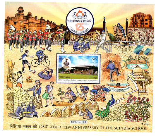 India 2023 125th Anniv.of Scindia School Miniature Sheet