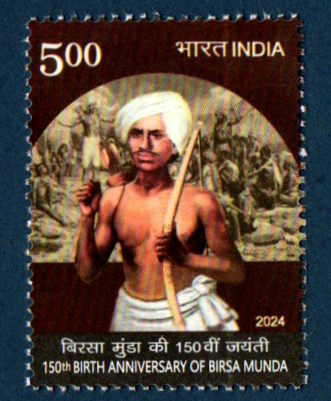 India 2024 150th Anniv.of Birsa Munda Mint stamp