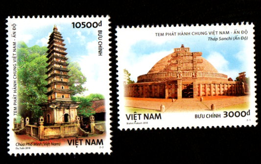 Vietnam India 2018 joint issue -Sanchi Stupa