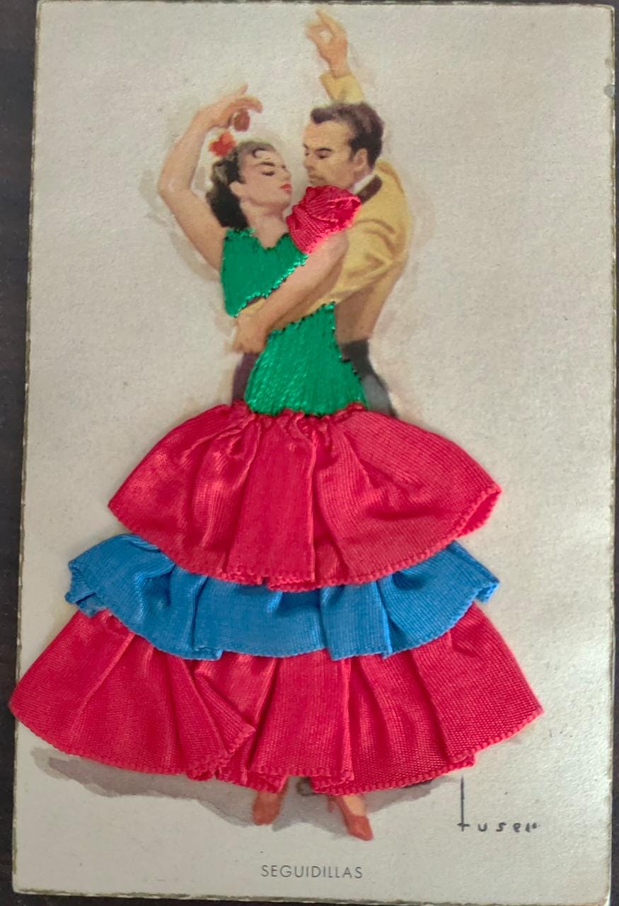 A very unique vintage postcard from Spain