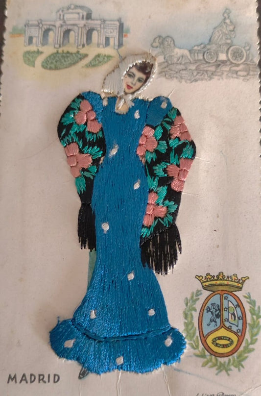 A very unique vintage postcard from Spain