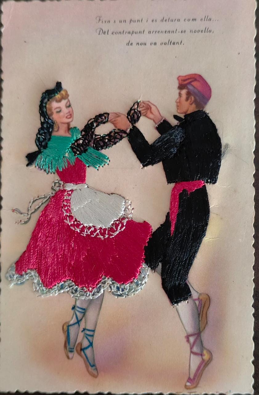 A very unique vintage postcard from Spain