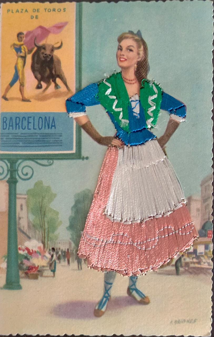 A very unique vintage postcard from Spain