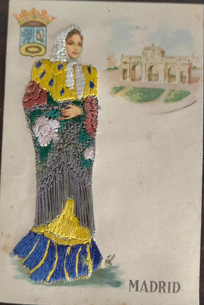 A very unique vintage postcard from Spain -Used post card