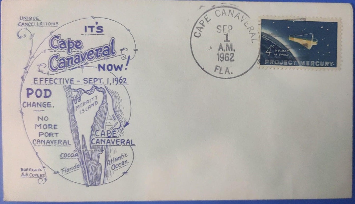 A special cover for name change of a post office- linked to space ...