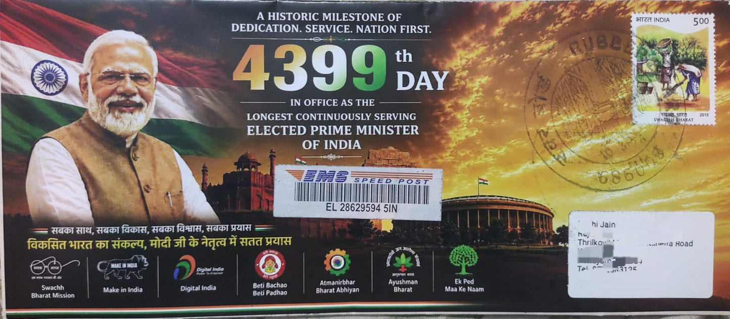 4399 days of Hon.PM Modi longest serving democratically elected PM- design 2