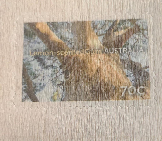 Australia-Unusual wood stamp