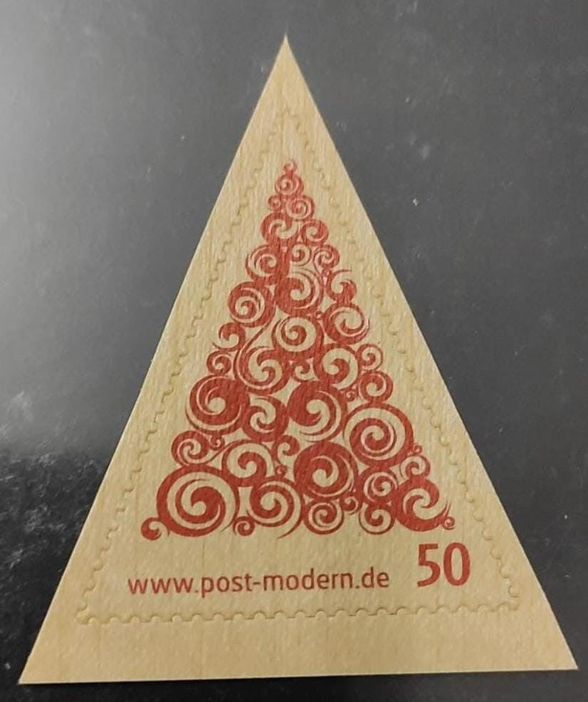 Germany triangle stamp made of wood