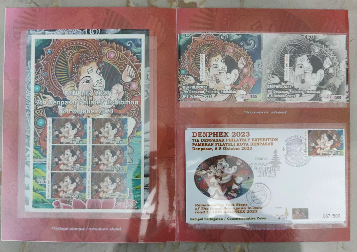 Indonesia Denpex 2023  Ganesha special limited Pack- only 500 issued.  Featuring Lord Ganesha