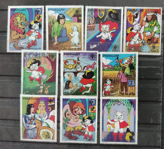 Paraguay set of 10 stamps on cartoons.
