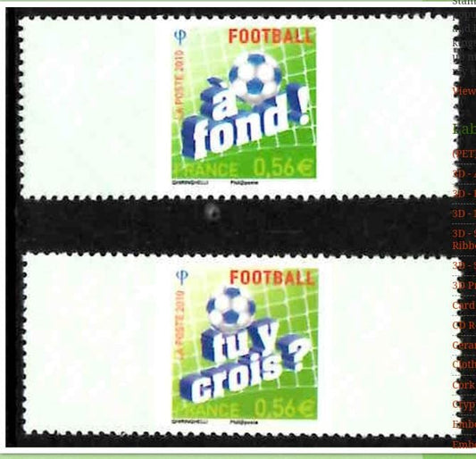France- an unique stamp printed on both sides- yes you read it right.  Two different stamps are printed on two sides, and can be used seperately.