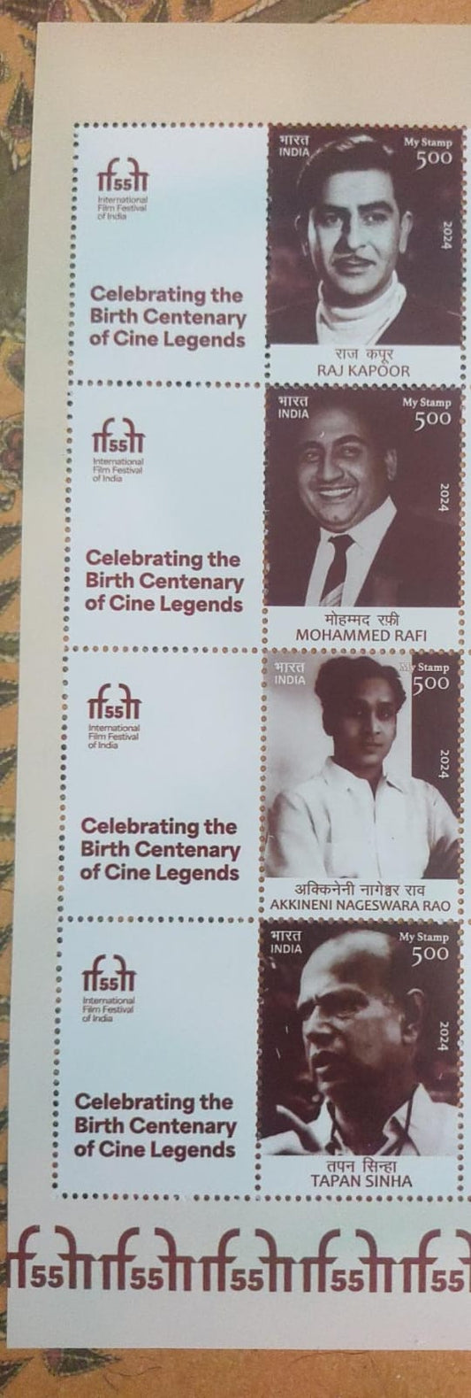 Corporate Mystamp issued on occasion of international film festival of India IFFI