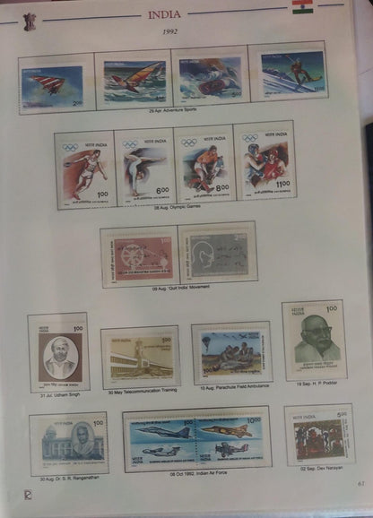 India post independence FULL COLLECTION Of COMMEMORATIVE STAMPS 1947-2024
