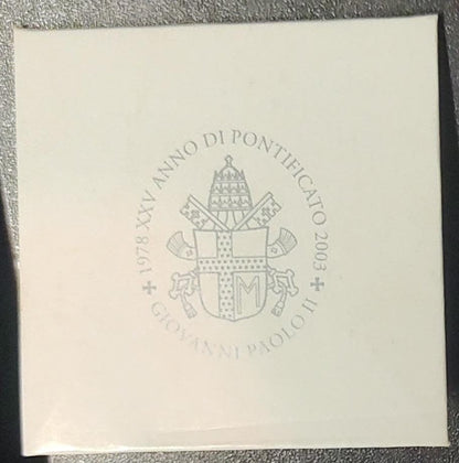 Vatican pure silver stamp on Pope John Paul ii , in a small folder.