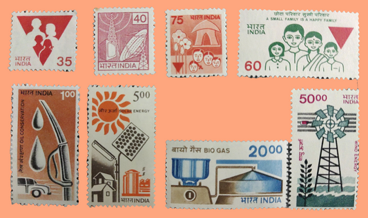 India 7th series definitive complete set. MNH