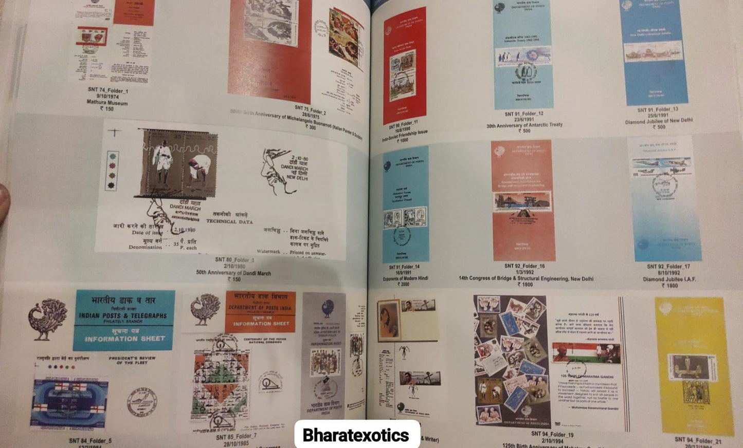 An excellent guide book for Indian First Day Covers (FDCs) and folders with  Set of stamps, se-tenant stamps and Miniature sheets.