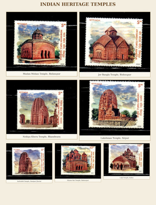 India 2020 Terracotta Temples of India set of 7