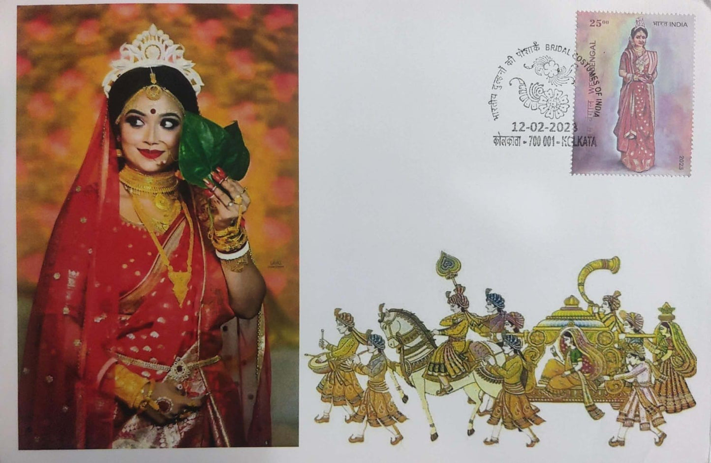 A unique set of 8 varieties pvt first day covers- with 8 different place cancellations from the Bride's place